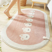 Fluffy Soft Bedroom Car Cute Childrens Bedside Rug Kids room Non-Slip Baby Playmats Floor Mat Living Room Oval Long Cars