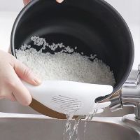 ▲◆ 1PC Rice Sieve Spoon Kitchen Drain Colander With Handles Rice Bowl Strainer White Rice Washing Tools Sink Drain Household Tools