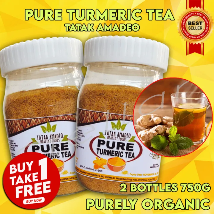 BUY 1 TAKE 1! AMADEO 350G TURMERIC TEA Powder Tea 100 Natural Luyang Dilaw Tagalog Best Seller