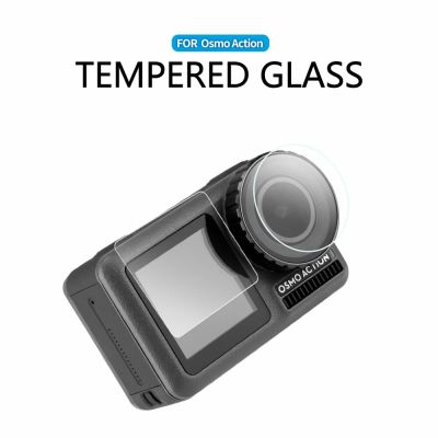 TELESIN 6 Pcs/2 Set Tempered Glass Screen &amp; Lens Protective Film Cover for DJI OSMO Action Sport Camera Accessories