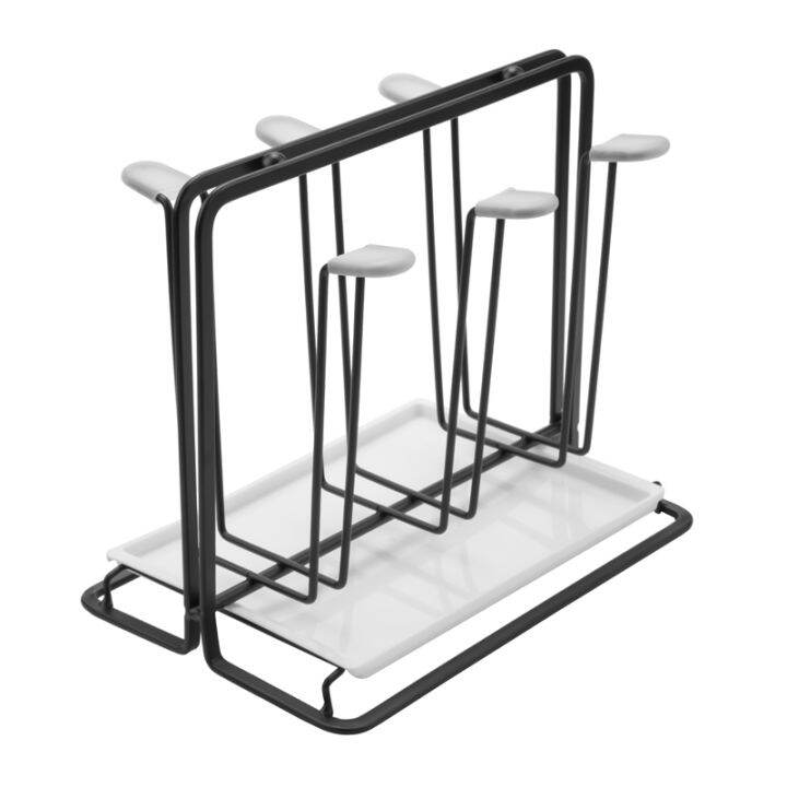 6 Bottle Dish Drainer Metal Bottle Holder, Drip Rack for Vessels with