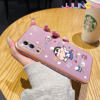 Jjlingji เคสสำหรับ Vivo Y72 5G Y52 5G Y75s 5G เคสแฟชั่นรูปแบบโชคดีดีไซน์ใหม่ด้านข้างเคสโทรศัพท์ซิลิโคนฝาปิดเลนส์เต็มรูปแบบกล้องป้องกันกล่องกันกระแทก Softcase