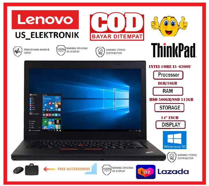 Promo Termurah Laptop Lenovo T Intel Core I U Ram Gb Ssd Gb Layar Inch