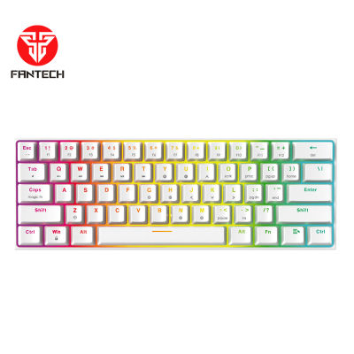 FANTECH MAXFIT61 Professional USB Wired Gaming Keyboard BlueRed Switch 61 Keys Mechanical Keyboards RGB Light For Laptop PC