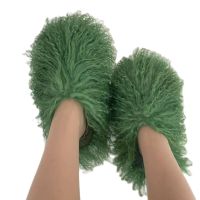 Summer Women Plush Flat Shoes Fashion Slippers Mongolian Fur Slides for Lady