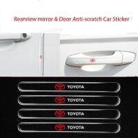 Hot New 4 Pieces Car Door Side Edge Protection Transparent Car Sticker For Toyota Vios hilux Innova Fortuner Wigo hiace Rush Avanza Alphard Altis Auto Door &amp; Rearview Mirror Anti-Scratch Car Decal Badge zhi