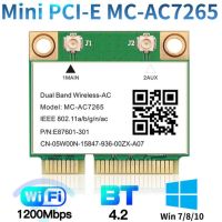 【☸2023 New☸】 baijiangyong Mc-Ac7265ไร้สาย1200Mbps ครึ่ง Mini Pcy-e การ์ด Wifi บลูทูธ4.2 802.11ac อะแดปเตอร์ Dual Band 2.4G 5Ghz สำหรับตักกว่า7260hmw