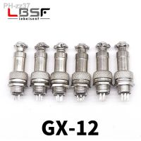 10set GX-12 2P 3P 4P 5P 6P 7Pin 12MM 2/3/4/5/6/7core GX12 Male/Female Aviation connector M12 Circular aviation panel adapter