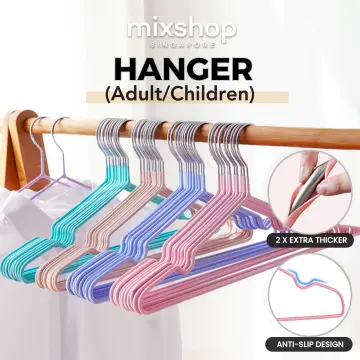 50pcs Adult Plastic Hangers With Anti-slip Coating For Household Use,  Clothes Drying & Organizing