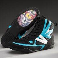 Professional high-top wrestling shoes Boxing training boots Outdoor sports Breathable brand boxing match shoes 35-46