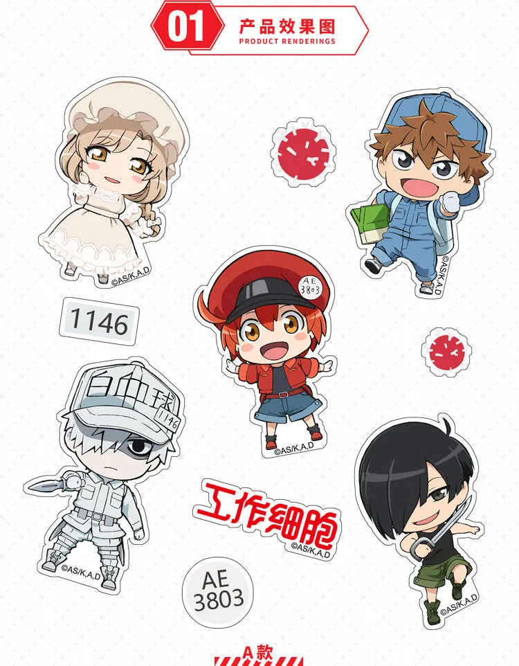Official Genuine Work Cell Character Stickers Platelet Red Blood Cell White Blood Cell Secondary Element Anime Decorative Wall Stickers | Lazada Official Genuine Work Cell Character Stickers Platelet Red Blood Cell White Blood Cell Secondary Element Anime Decorative Wall Stickers | Lazada