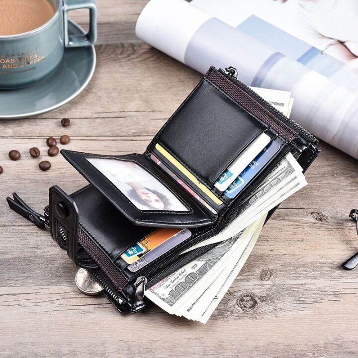 layor-wallet-กระเป๋าสตางค์ผู้ชาย-กระเป๋ามียี่ห้อหรูหัวเข็มขัดเรโทร2020อเนกประสงค์ซิปคู่-dompet-koin-pu-ผู้ชายหนัง-กระเป๋าคลัทช์ผู้หญิง