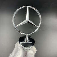 1ชิ้น3D รถด้านหน้า Hood Emblem Auto Hood แผ่นติดฝากระโปรงป้ายตกแต่งสำหรับ Mercedes Benz W203 W204 W210 W211 E320 A180 C200 GLK CLA SLS ML อุปกรณ์เสริมรถยนต์