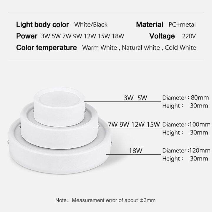 cw-downlight-ceiling-lamp-mounted-led-5w-7w-9w-12w-15w-18w-ultra-thin-bedroom-room-lighting-220v