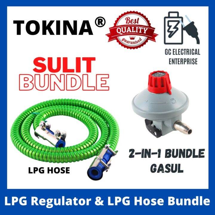 Tokina Snap On Universal LPG Regulator with LPG hose and two clamps for