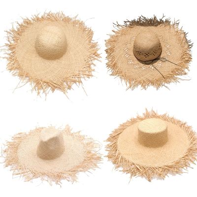 5 Styles Straw Summer Hat for Women Sun Hats Beach Caps Sombreros Wide Brim Beach Side Cap Floppy Female Raffia Girl Caps