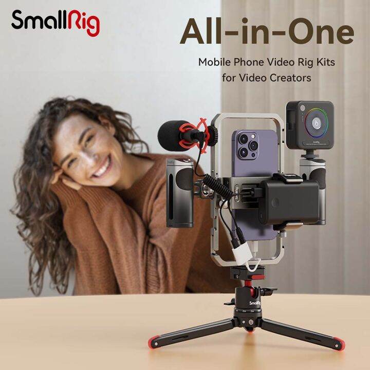 SmallRig Vlogger Kit Set Equipment Blog Video Tripod Stand Kit with LED