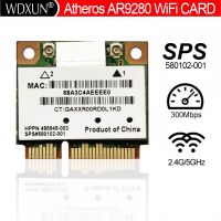 ไร้สายขนาดเล็กเริ่มต้น N การ์ด Pcie Atheros AR5BHB92-H AR9280 DV7ชุด300Mpbs 802.11A /B/g/n 2.4คู่/5 Ghz 2X2 MIMO