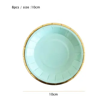 100/200Pcs 6inch Dessert Plates 100% Compostable Heavy-Duty Paper Plates  Eco-Friendly Small Disposable