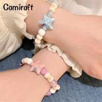 Camiraft สร้อยข้อมือน่ารักสไตล์ K สำหรับ Y2k ผู้หญิงหญิงสาวกำไลคู่ลูกปัดเซรามิกสำหรับผู้หญิงแฟนสาว2023สร้อยข้อมือแฟชั่นน่ารักแปลกใหม่ของขวัญปีใหม่