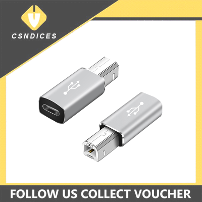 Csndices USB พิมพ์ C หญิงกับ B อะแดปเตอร์ตัวผู้เครื่องพิมพ์สแกนเนอร์สำหรับแป้นพิมพ์ตัวควบคุมมิดิ