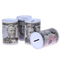 10/20/50/100 Euro Dollars Money Box Safe Cylinder Piggy Bank Banks For Coins Deposit Storage Boxes Home Decoration Storage Boxes