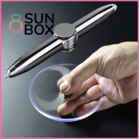 SUN BOX สนุกดี LED การบีบอัด หมุนได้ ไจโรสโคป ปากกาสปินเนอร์ ปากกาหมุน ปากกาลูกลื่น