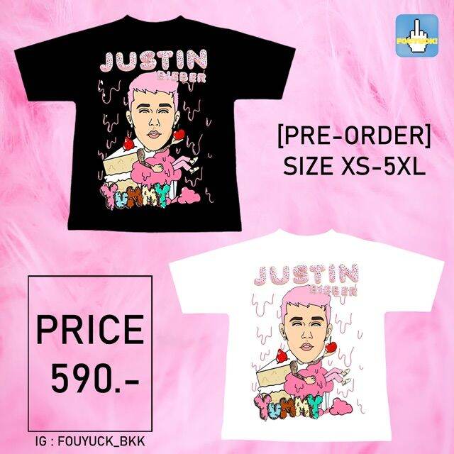 เสื้อยืด-justin-bieber-t-shirt-bootlegs-5xl