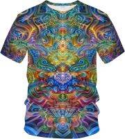 Snbidmk Trippy Colorful T-Shirt 3D Print Tie Dye Abstract Shirt Short Sleeve Tee for Men