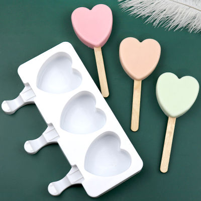 3 Cat Claws Triple Love Heart Shaped Mold Cat Claw Mold Ice Cream Mold 3 Cat Claws Three Grid Board craft Do It Yourself heart-shaped diy