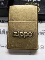 ZIPPO 28994ANTIQUE BRASS STAMPEDสีทองผิวทองเหลืองลายปั้มนูนจากด้านในถังของใหม่ไม่ผ่านการใช้งานมาพร้อมกล่องตรงรุ่นรับประกันของแท้