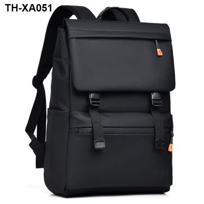 New backpack mens high-quality texture large-capacity waterproof female student computer school bag business travel