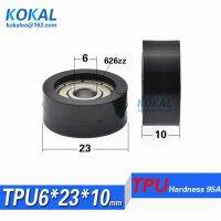 [TPU0623-10] 1PCS Low noise 6*23*10mm TPU soft rubber 626 ball bearing sliding guide window door roller wheels pulley 0623KK Furniture Protectors Repl