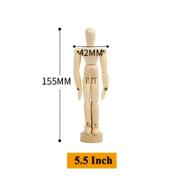 Artist Wooden Mannequin-manikin 12'' Inches Female or Male With