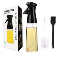 ❒ 210ML Glass Oil Bottle Kitchen Oil Mist Spray Bottles Cooking Baking Vinegar Barbecue Press-type Spray Oil Bottle Picnic Tools