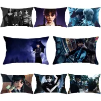 American Popular Movie TV Wednesday Addams Cushion Covers Addams Family Pillowcase Sofa Car Decor Pillow Case 30*50/40*60/50*70