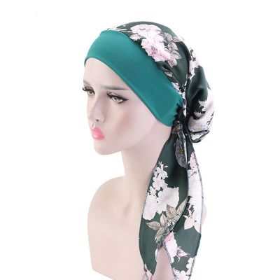 Elastic Headband Turban Braid Pirate Hat Hat Silk Scarf Pirate Hat Printed Silk Scarf