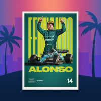 2023 F1 Grand Prix Miami โปสเตอร์,Fernando Alonso ภาพวาดผ้าใบพิมพ์,ภาพผนังศิลปะสำหรับห้องนั่งเล่น,เหมาะอย่างยิ่งตกแต่งบ้าน