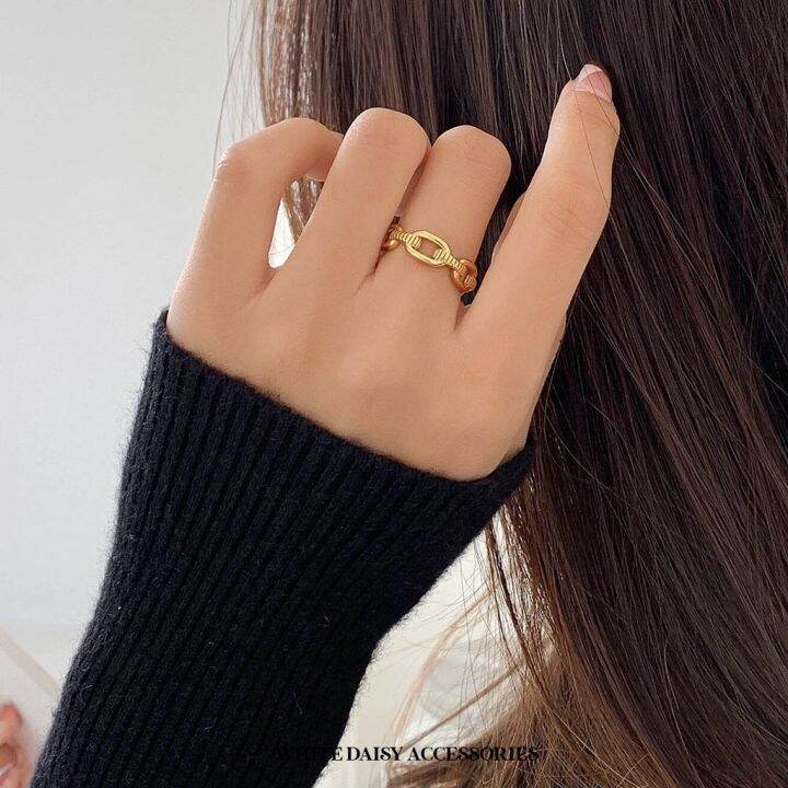 new-collectionevie-cuff-ring-แหวนแฟชั่น-แหวนสีทอง-แหวนผู้หญิง-เครื่องประดับแฟชั่น-wd174-บริการเก็บเงินปลายทาง