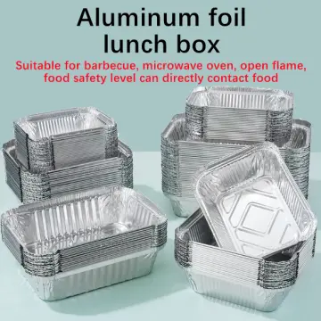 10Pcs Pans Foil Tins Small Foil Pan Foil Trays for Baking Barbecue