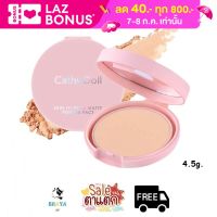 #02 Light Beige CATHY DOLL SKIN FIT NUDE MATTE POWDER PACT SPF 30 PA+++ 4.5g. เคที่ ดอล สกิน ฟิต นู้ดแมทท์ แป้งผิวนู้ด