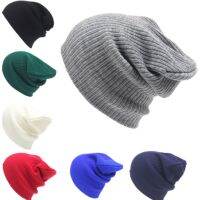 [Hana Clothing Store] HongBiTu ถักหมวกสตรีหมวกฤดูหนาวผู้ชาย Beanies อบอุ่นสบายๆอิดโรยหมวกโครเชต์หมวกหมวกหญิงลายหมวก MZ017