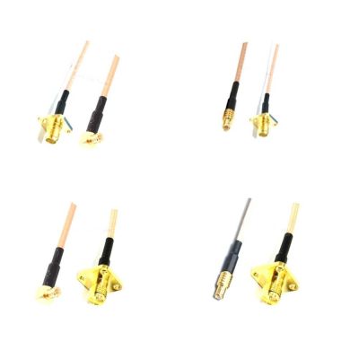 5Pcs RF  50ohm RP-SMA/SMA Female Square Flange to Right Angle/Straight MCX Male  RG316 Cable Connector Plug (10cm 15cm 20cm) Electrical Connectors