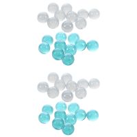 40 Pcs Marbles 16mm Glass Marbles Knicker Glass Balls Decoration Color Nuggets Toy Blue and Transparent