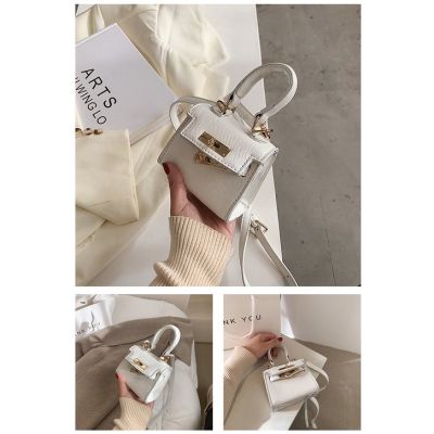 2021 new female bag mini square bag solid color texture ins bag personality simple portable cosmetic bag