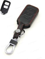 ✵ Leather Case Cover Holder For Honda Fit Odyssey Vezel Remote Smart Key 2 Buttons 72147-T5A-A01 72147T5AA01 72147-TSA-A01 KR5V1X