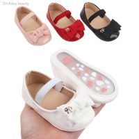 【hot】✖﹍❧  Baby Shoes Toddler Non-slip Flat Soft-sole Leather Rubber Crib Butterfly-knot Infant 0-18m