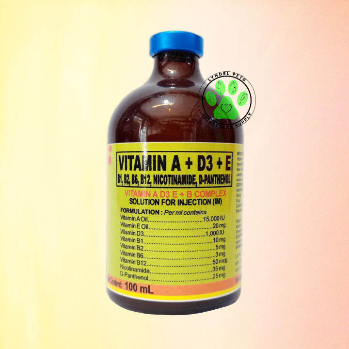 Nutrivet Vitamin ADE plus Vitamin B Complex (100 ml) FOR ANIMALS