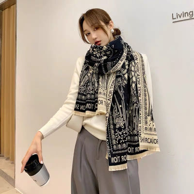 2020 Luxury brand double-sided scarf women Mrs Winter warm cashmere shawl scarf animal printing soft thin blanket Holi
