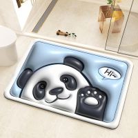 Panda Bath Mats Non-slip Bathroom Mat Living Room Doormat Kawaii Kids Bedroom Rug Cartoon Room Decor Carpet Bathroom Accessories